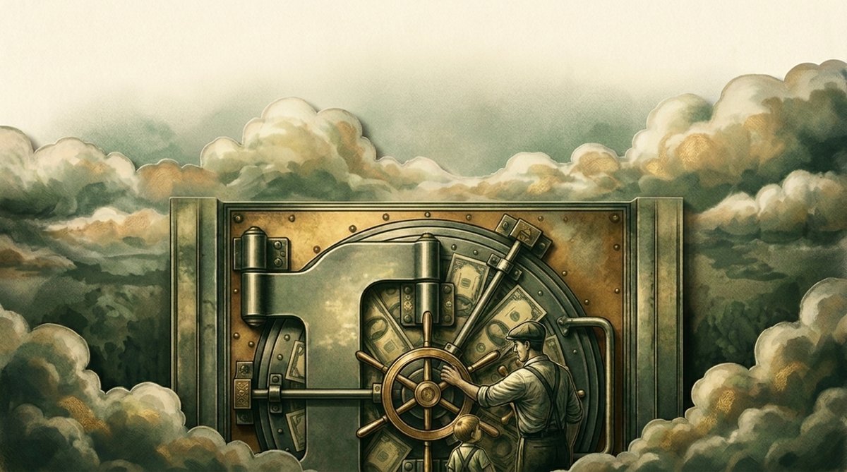 Hands taking hold of the vault wheel for the first time